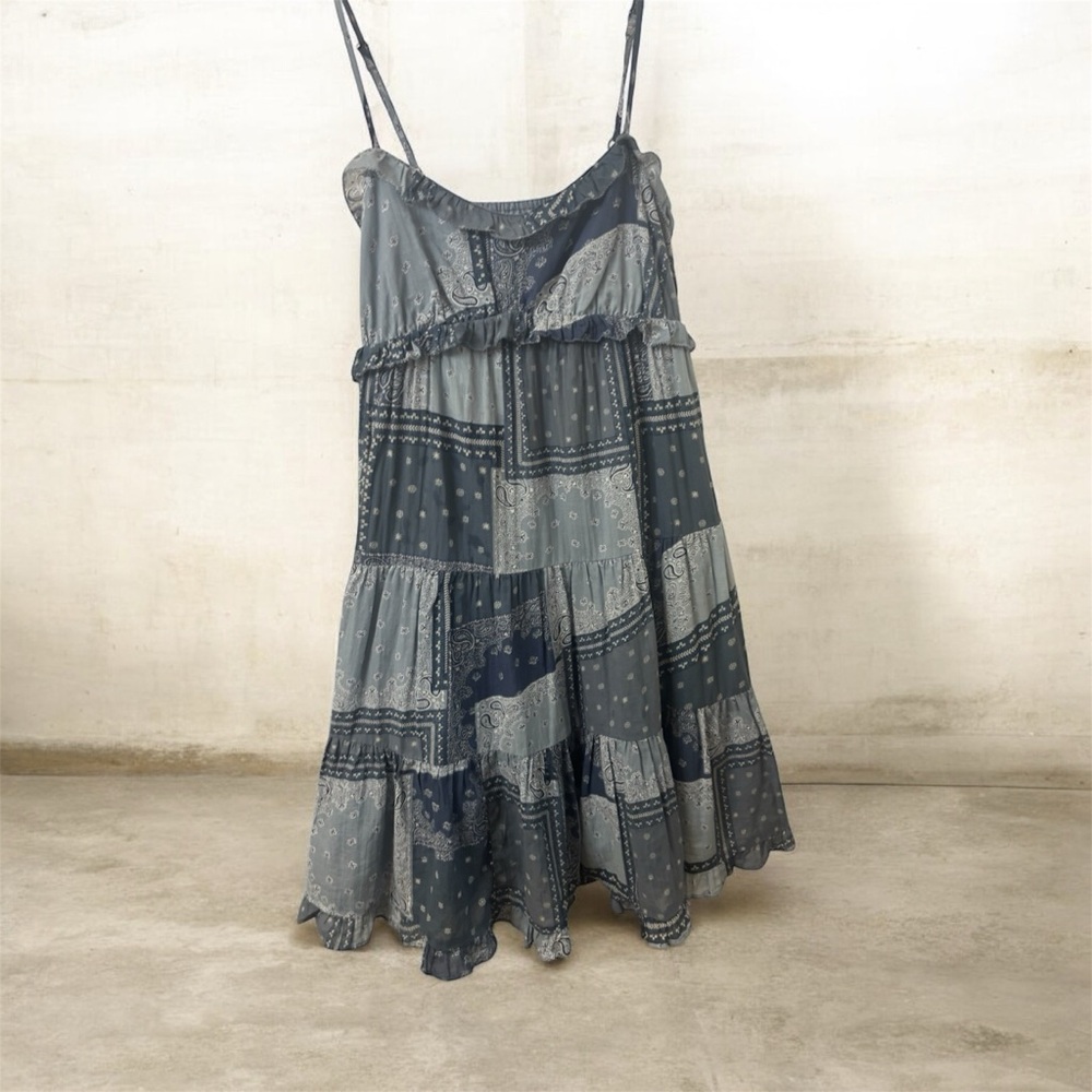 🔥Lucky Brand Blue Patchwork Mini Dress